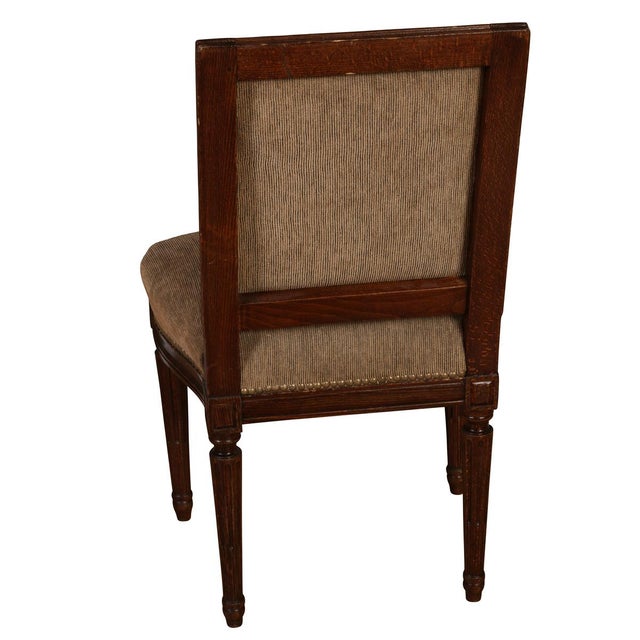Set of Four Louis XVI Square Back Dining Chairs For Sale - Image 4 of 4