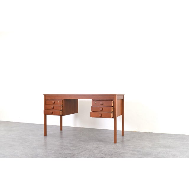 Mid-Century Modern Danish Teak Desk from Domino Møbler, 1960s For Sale - Image 13 of 18