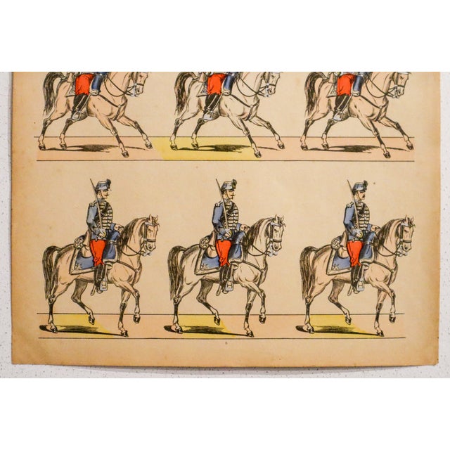 French 1880s - 1890s French Military Print - Imagerie d'Épinal #88 - Hussards For Sale - Image 3 of 3