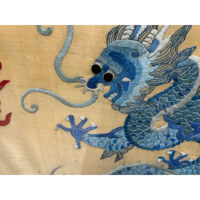 Vintage Chinese Dragon Embroidery | Chairish