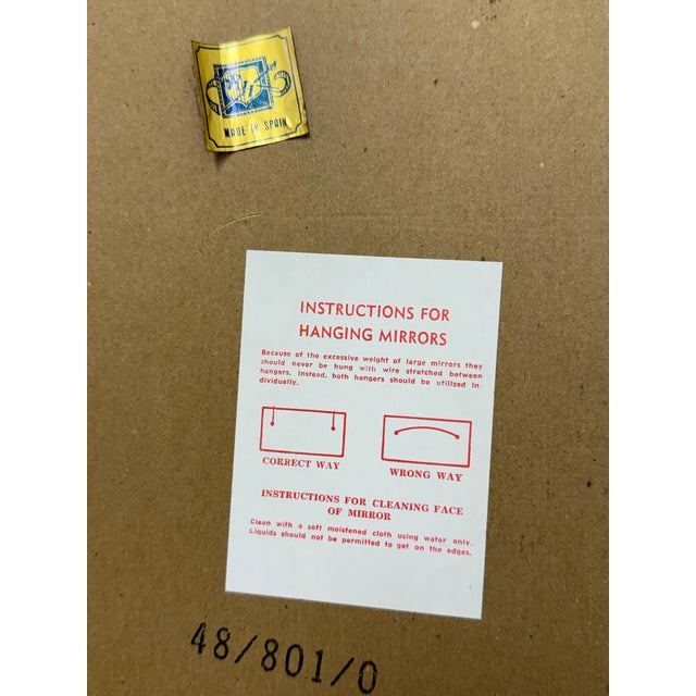 Vintage Spanish Hollywood Regency Wall Mirror For Sale - Image 12 of 12