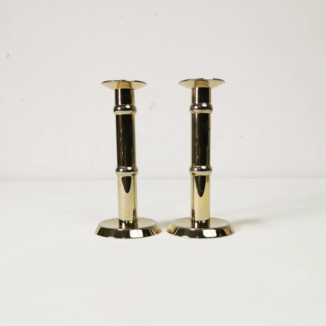 Danish Gilded Candlesticks, 1960s, Set of 2 For Sale - Image 10 of 10