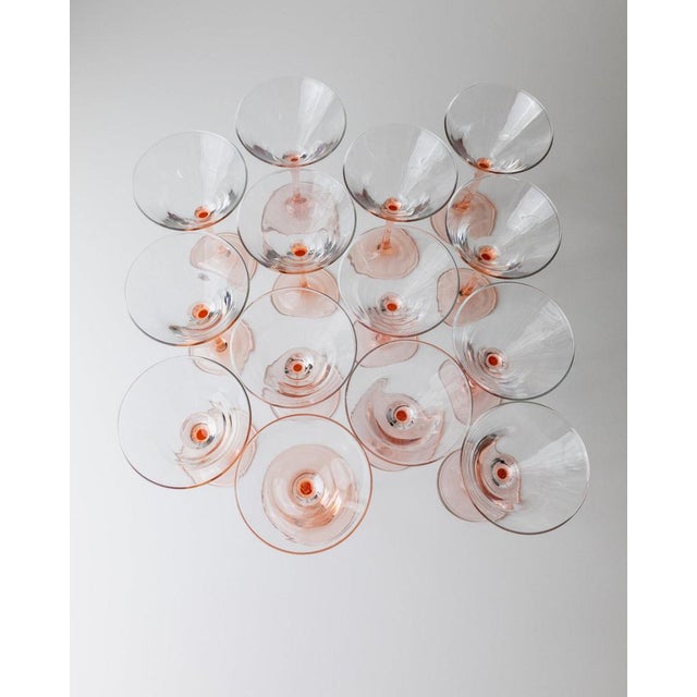 Vintage Pink Luminarc Martini Glasses, France, 1980s For Sale - Image 4 of 11