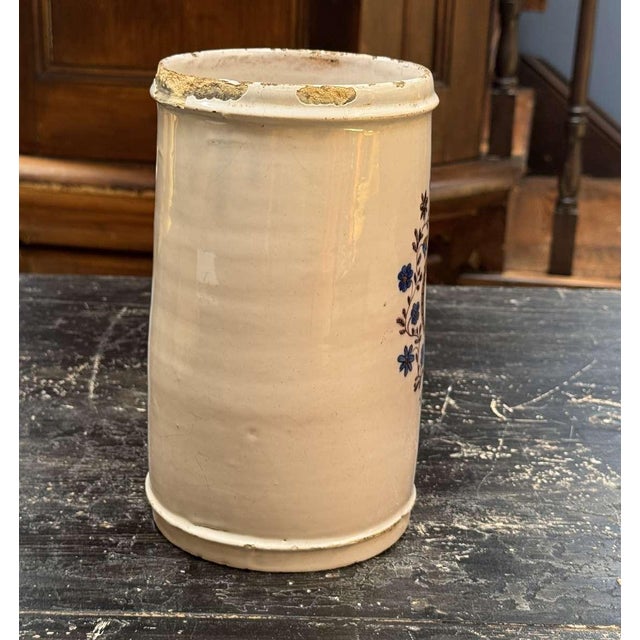 Ceramic 19th Century Earthenware Pharmacy Jar with Branches and with Snakes For Sale - Image 7 of 9