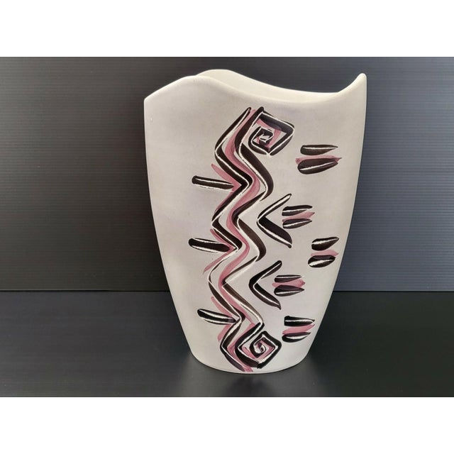 Mid-Century Modern Vintage Ceramic Vase with Aurocha Motif attributed to Raymond Chastagnol, Vallauris, 1950s For Sale - Image 3 of 6