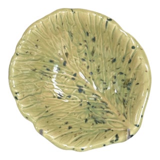 LastChance!Splatterware Majolica Style Cabbage Dish For Sale
