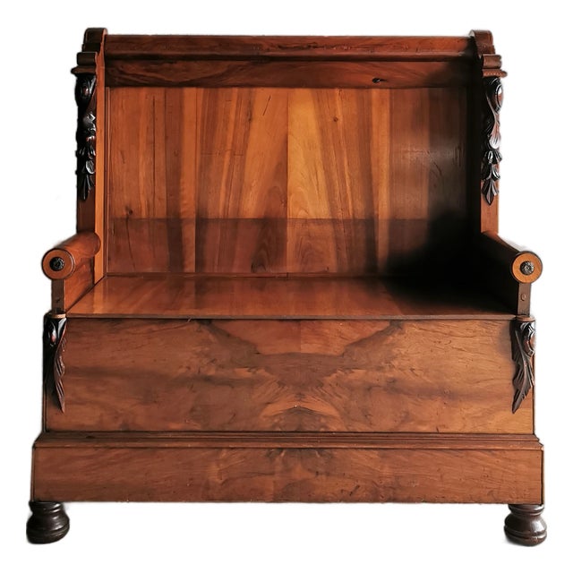 Antique Empire Style Bench, Belgium, 1890s For Sale