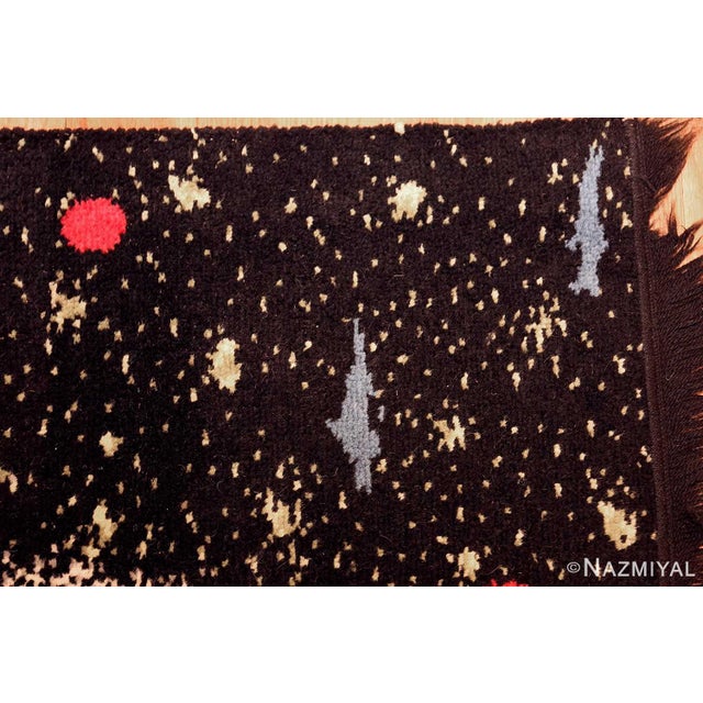 Nazmiyal Collection 1950s Day and Night Scandinavian Kilim Art Rug For Sale - Image 4 of 7