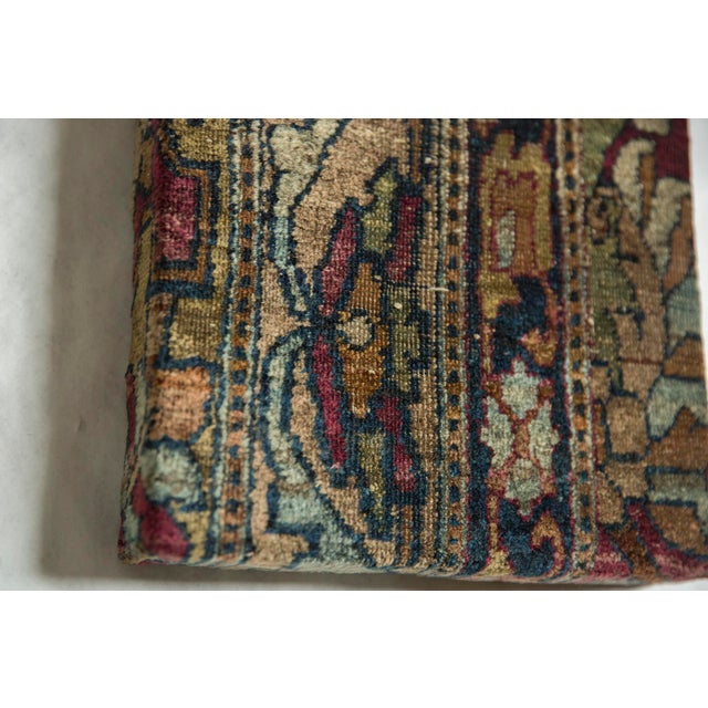 Decorative Cork Board Antique Kerman Rug Fragment Art For Sale In New York - Image 6 of 10
