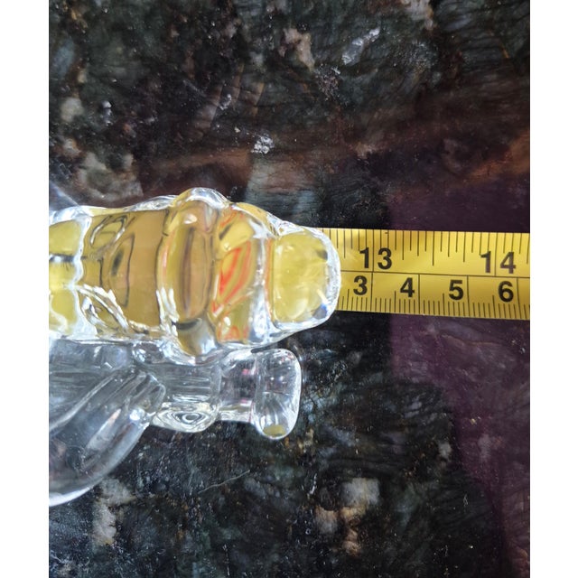 Glass Vintage Hand-Carved Chinese Clear Rock Crystal Guanyin Sculpture (Jg) For Sale - Image 7 of 8