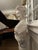 Carrara Marble Bust and Pedestal 6’ c.1900’s For Sale - Image 4 of 8
