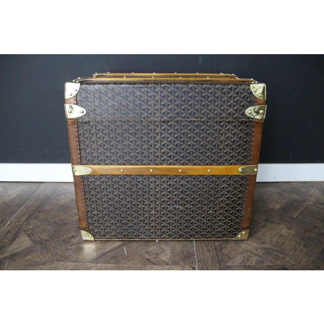 Brown Hat Trunk from Goyard, 1920s For Sale - Image 8 of 17