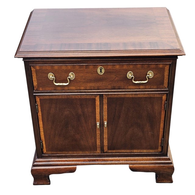 Councill Furniture Vintage Councill Furniture Single Drawer Bedside Table Nightstand For Sale - Image 4 of 10