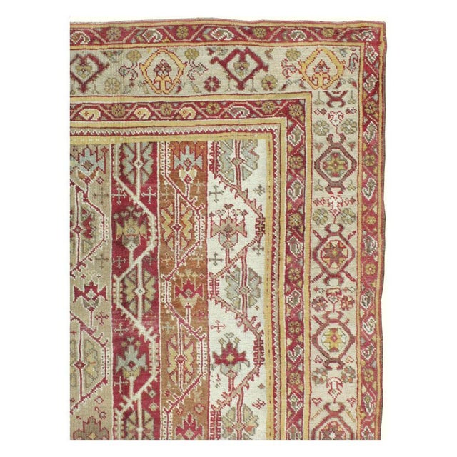 Rustic Galerie Shabab Collection Early 20th Century Turkish Oushak Square Room Size Rug For Sale - Image 3 of 10