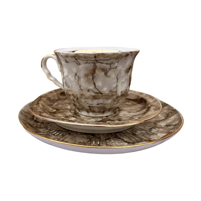 Breakfast set from the 1970s, manufactured by Zakłady Porcelany Stołowej Krzysztof in Wałbrzych. The set consists of a...