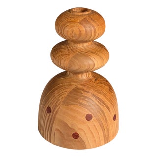 Oak Candlestick 4 by Romain Des Bois For Sale