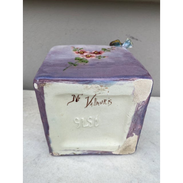 Ceramic French Majolica Birds Cache Pot Jerome Massier Fils, Circa 1900 For Sale - Image 7 of 7