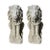 Gray Two Tall Gray Architectural French Sitting Stone Concrete Lions, a Pair For Sale - Image 8 of 8