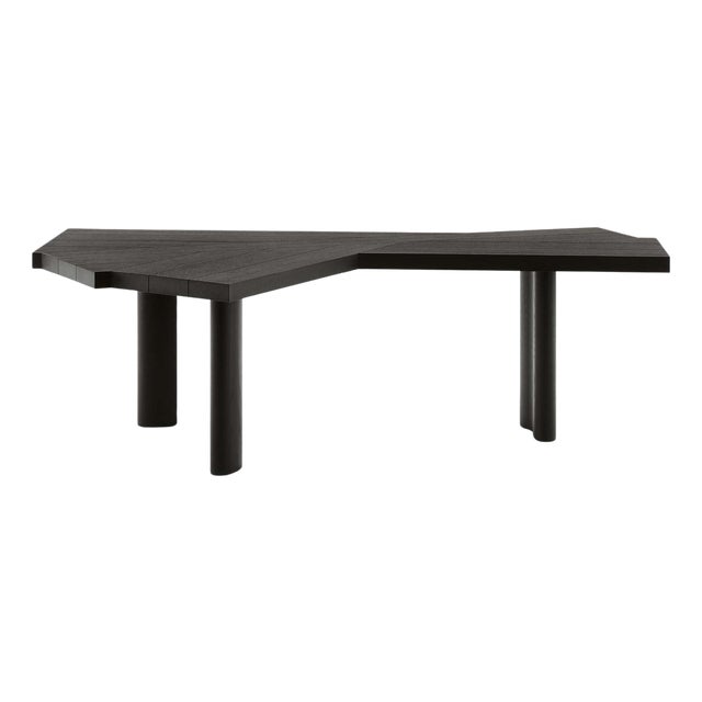 Ventaglio Black Oak Work Table by Charlotte Perriand for Cassina For Sale
