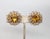 Mid-Century Modern Vintage 1950s Signed Napier Goldtone Faux-Citrine Flower Clip Earrings For Sale - Image 3 of 7