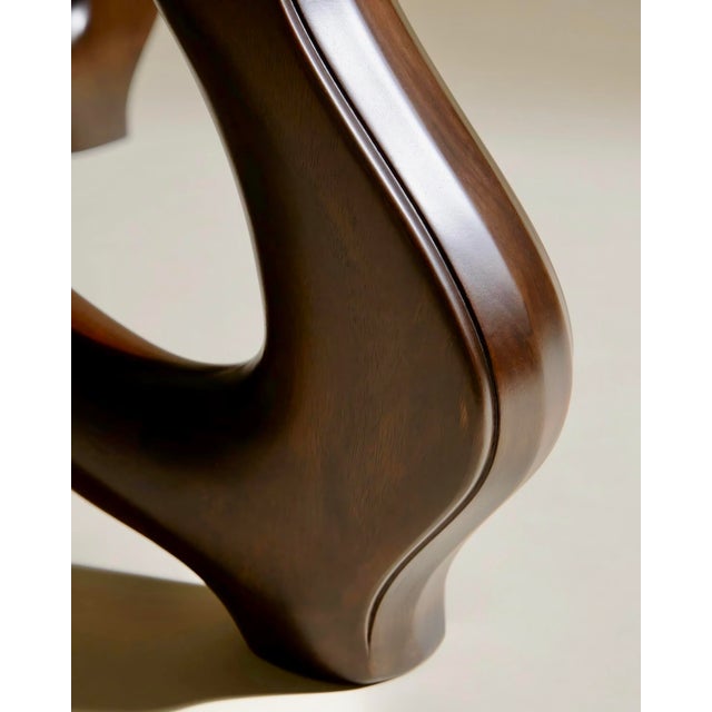 Sculptural Stained Walnut and Glass Coffee Table by Michael Maximo For Sale - Image 10 of 10