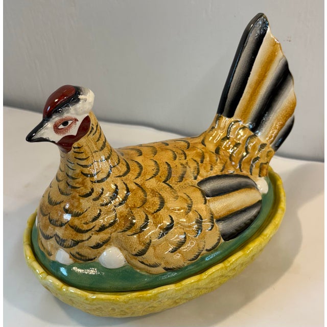 Antique English Staffordshire Hen on Nest Tureen For Sale - Image 9 of 12