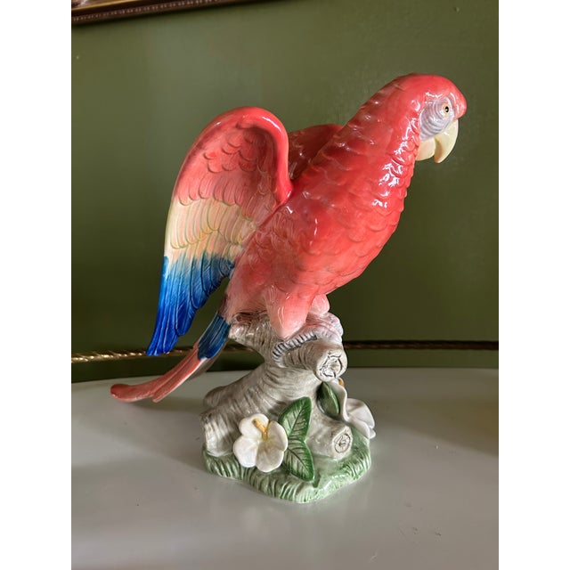 1980's Fitz and Floyd Deco Macaw Parrot Figurine For Sale In Los Angeles - Image 6 of 11