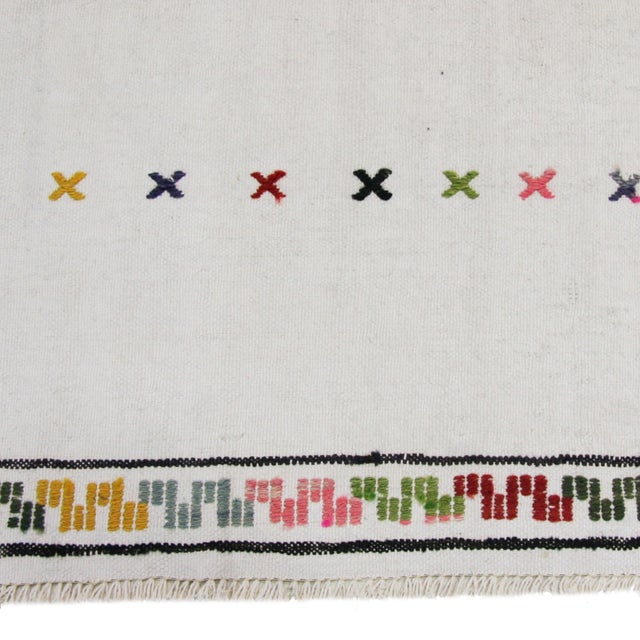 White Hemp Kilim Rug 4'10 X 6'11 Chairish