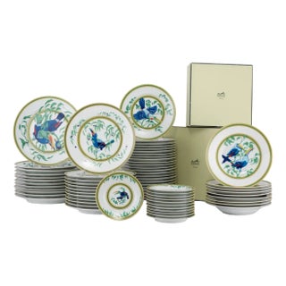 Les Toucans Dinner Service, 1986, Set of 60 For Sale