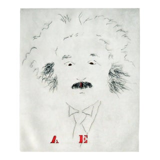 "A E", Albert Einstein Portrait #8 by Lilya Vorobey For Sale