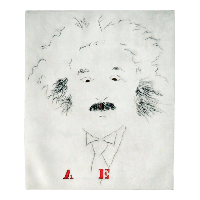 "A E", Albert Einstein Portrait #8 by Lilya Vorobey For Sale