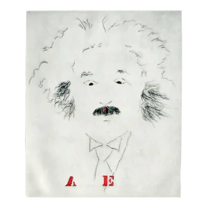 "A E", Albert Einstein Portrait #8 by Lilya Vorobey