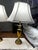 Vintage Chapman Solid Cast Brass Table Lamps Cp 55 06 With Original White Fabric Shades C512-Hy - Pair For Sale - Image 6 of 9