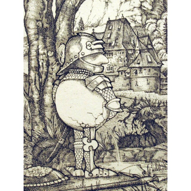 Charles Bragg "Pissing" Hand Signed & Numbered Etching For Sale In Denver - Image 6 of 6