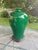Stunning and vibrant antique Chinese green glaze porcelain vase with Yongzheng mark, dating to 1725-36. The vase is a...