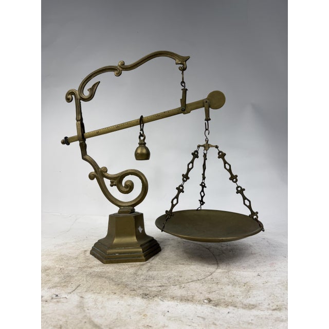 Antique Brass Steelyard, 1920s For Sale - Image 11 of 13