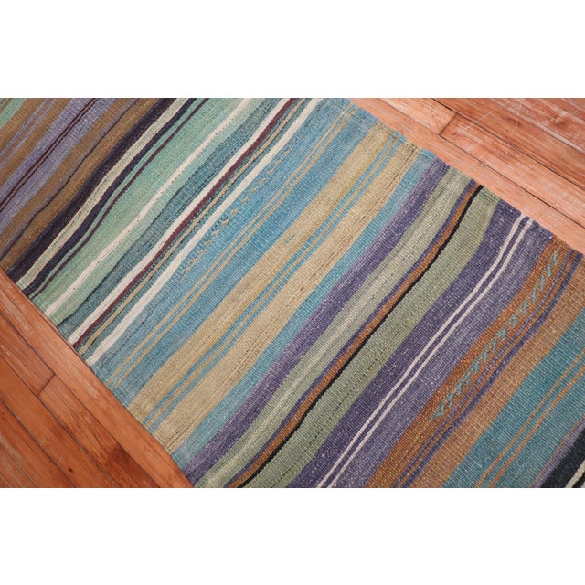 Vintage Zabihi Collection Turkish Kilim Long Runner - 2'5" x 22'6" For Sale In New York - Image 6 of 11