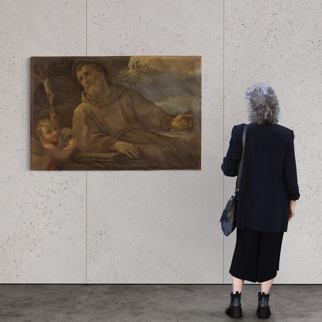 Italian School, Saint Francis of Assisi, 1770, Oil on Canvas For Sale - Image 3 of 11