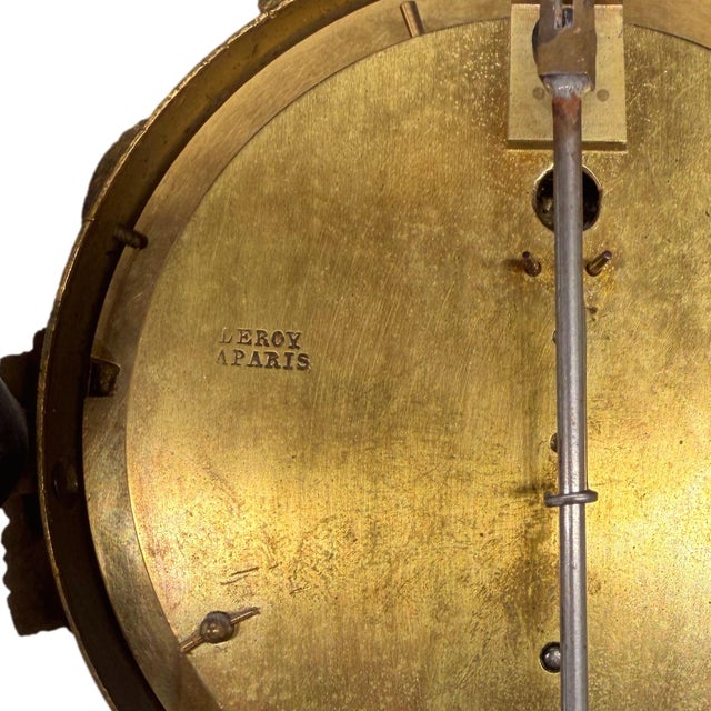 Late 19th Century Portico Barley-Twist Marquetry Mantel Clock, French, Ca. 1880 For Sale - Image 11 of 11