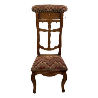 Antique Mid 19th C French Prie-Dieu Prayer Chair For Sale