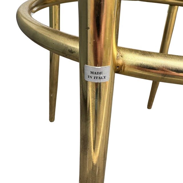 1970s Brass Side Chair Thonet Style – Made in Italy For Sale - Image 9 of 9