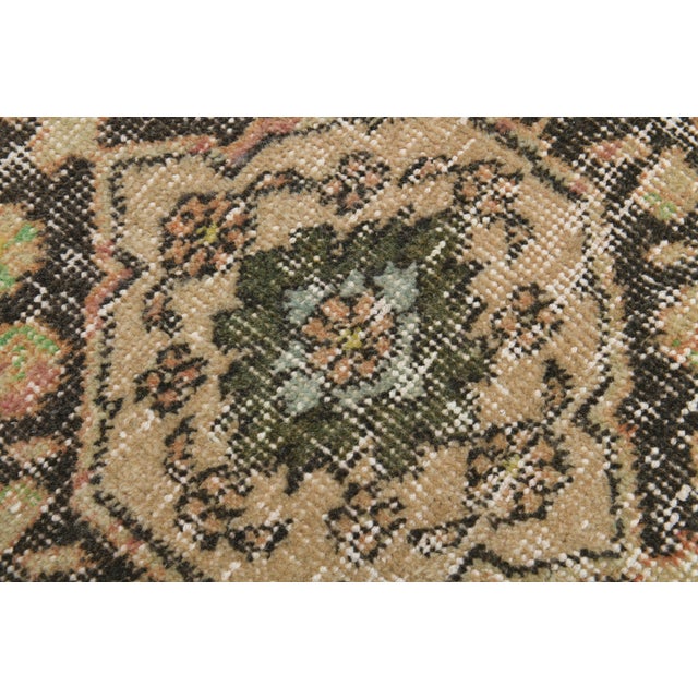 1970s Vintage Turkish Oushak Handmade Wool Cotton Orange Runner Rug For Sale - Image 9 of 11