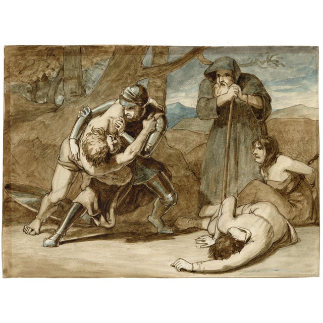 Frederick Richard Pickersgill RA, Nazarene Scene, Watercolour For Sale - Image 3 of 7