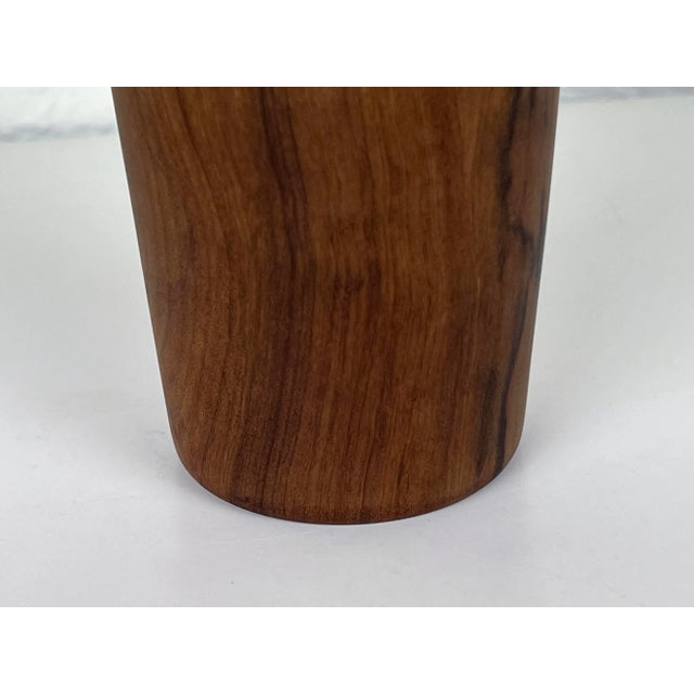 Vintage Hand-Turned Solid Teak Wood Cup For Sale - Image 11 of 12