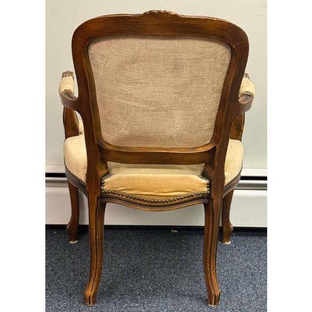 Late 20th Century Louis XV Fauteuil Carved Chair For Sale - Image 9 of 9