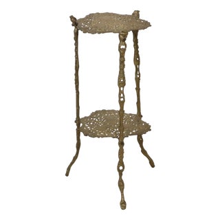 Art Nouveau Style French Brass Plant Table, 1920s For Sale