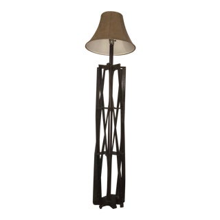 Mid 20th Century Industrial Cast Iron Gear Floor Lamp For Sale