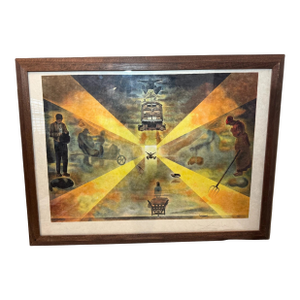 Vintage Salvador Dali the Railway Station at Perpignan Lmt. Ed. Surrealism Print