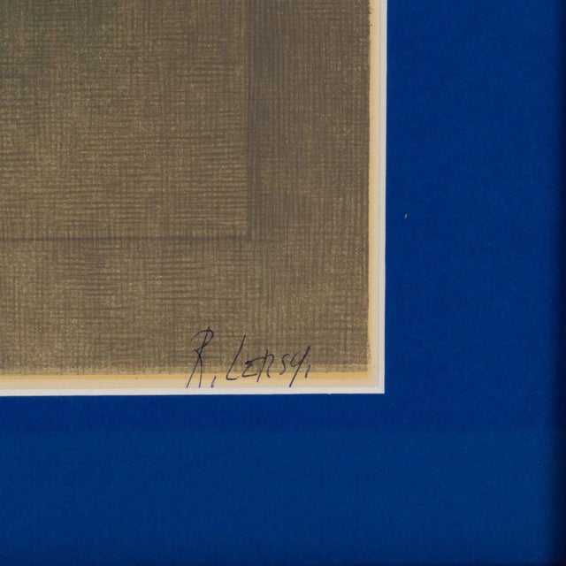 1950s Abstract Cubist Seascape Lithograph by Roger Lersy For Sale - Image 5 of 12