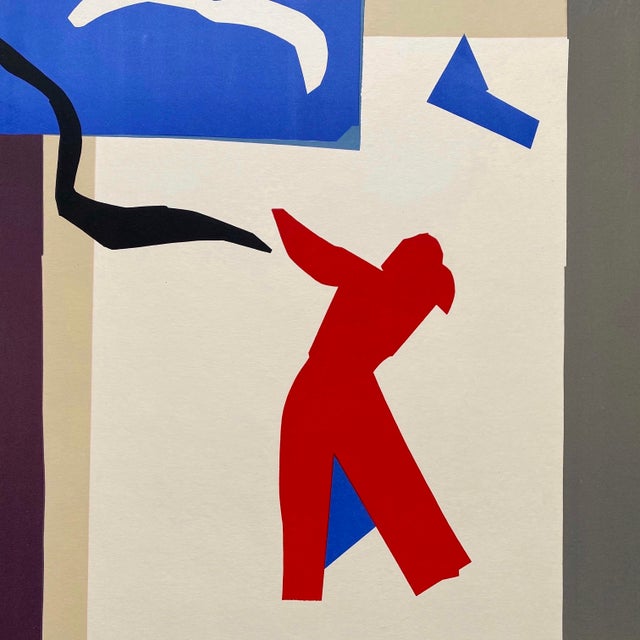 1960s Henri Matisse Vintage 1961 Mourlot Fine Art Lithograph Print Framed Mid Century Modernist Paris Exhibition Poster " Le Danseur " 1937 For Sale - Image 5 of 14